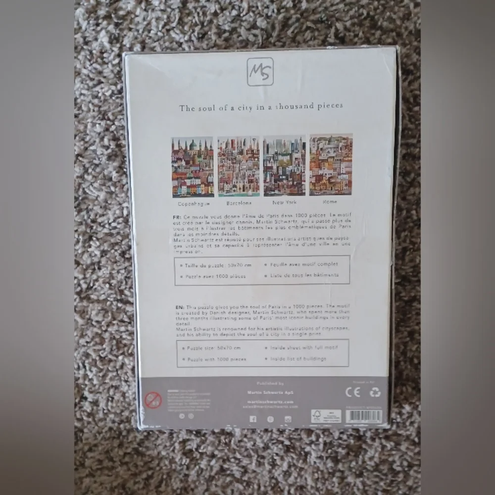 Paris Cityscape Puzzle 1000 Pc - Picture 2 of 3